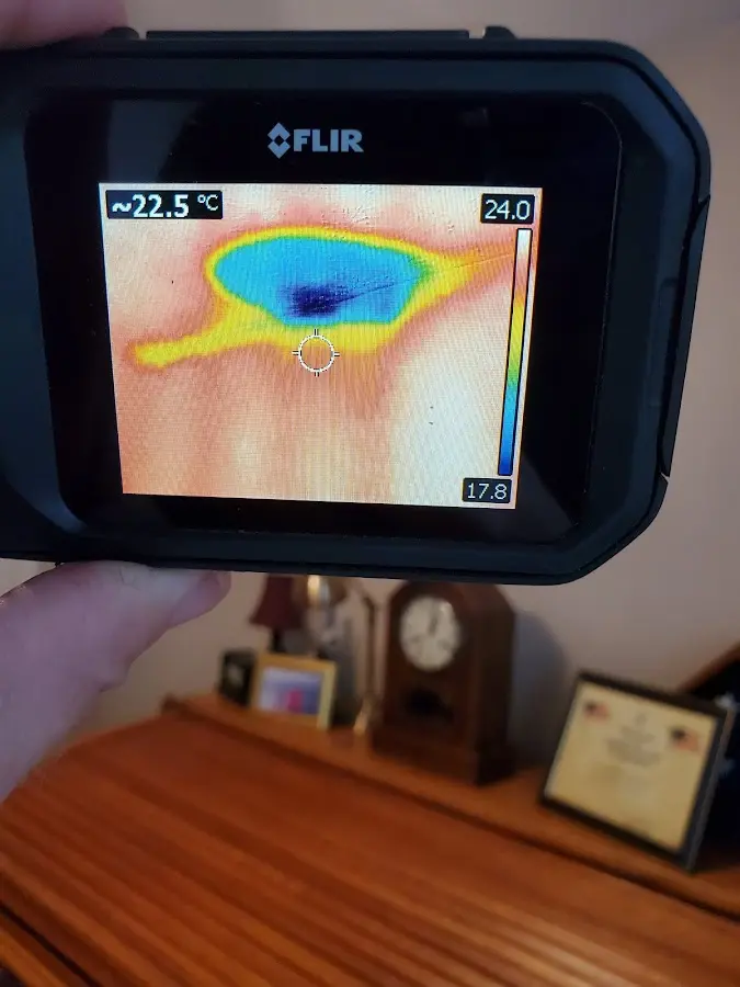 Thermal imaging inspection for water damage in East Marlborough